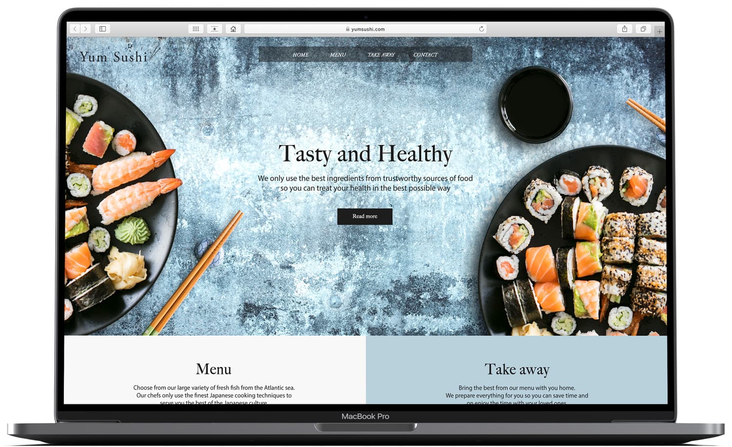 Sushi restaurant website
